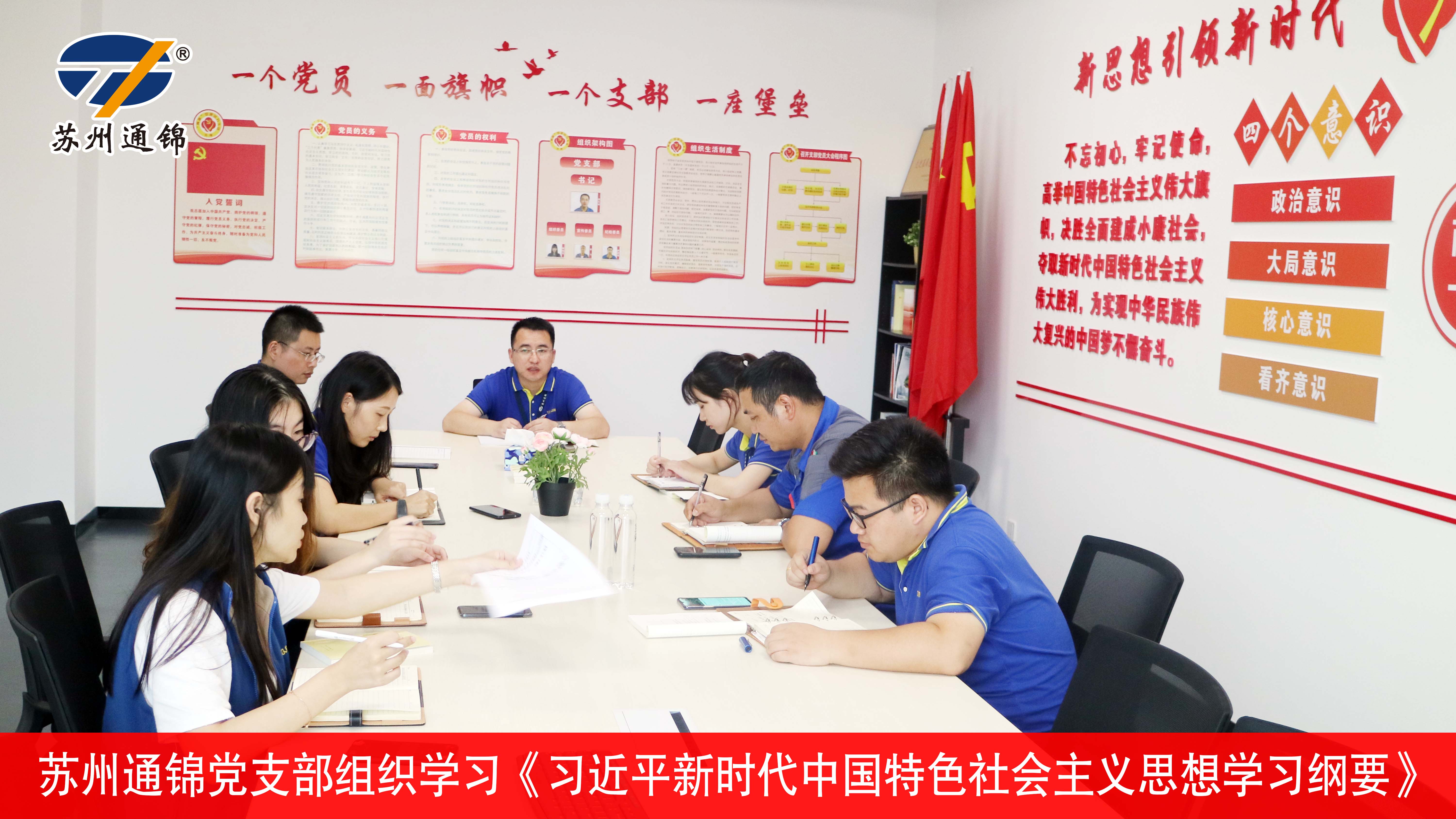 通錦黨支部組織學(xué)習(xí)《習(xí)近平新時(shí)代中國(guó)特色社會(huì)主義思想學(xué)習(xí)綱要》